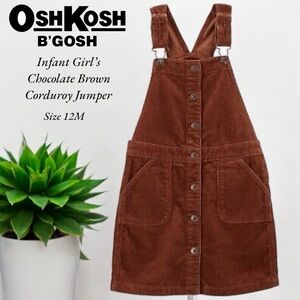 Oshkosh B’gosh Infant Girl’s Chocolate Brown Corduroy Jumper